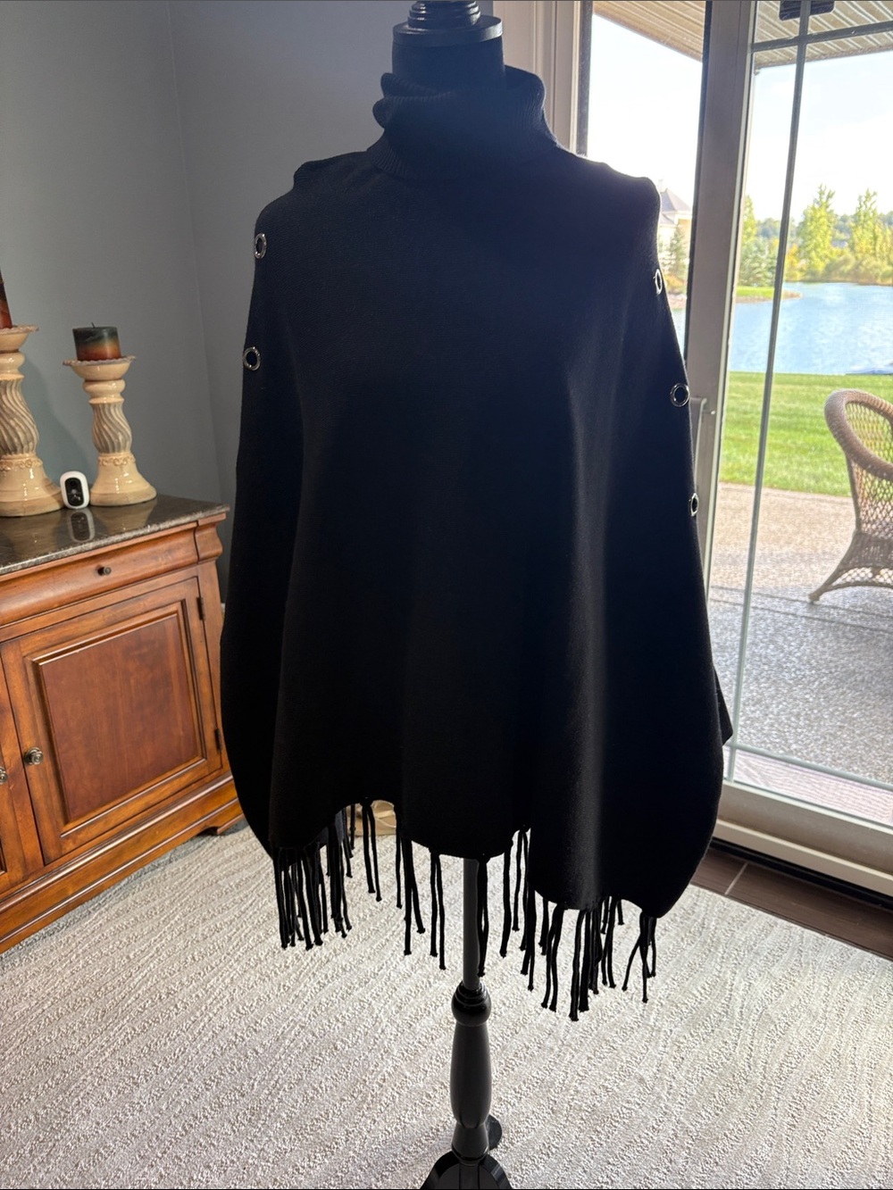 Woman’s sweater poncho